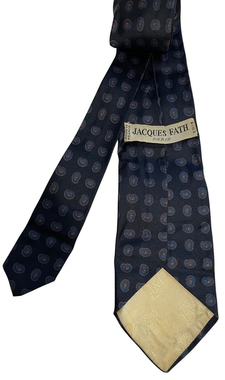 Vintage Jacques Fath Designer 100% Silk - French Designer Necktie - Men's Tie